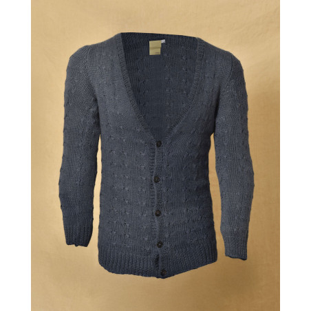 Gilet en alpaga bleu Tremblay Alvergne