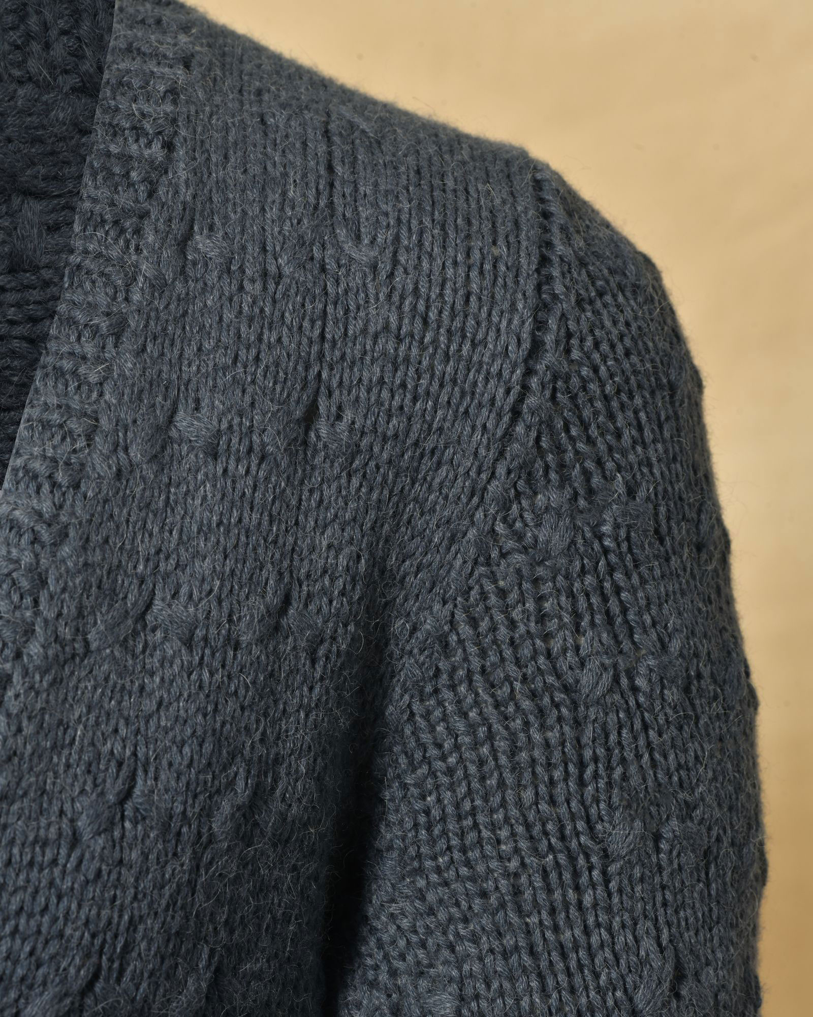 Gilet en alpaga bleu Tremblay Alvergne