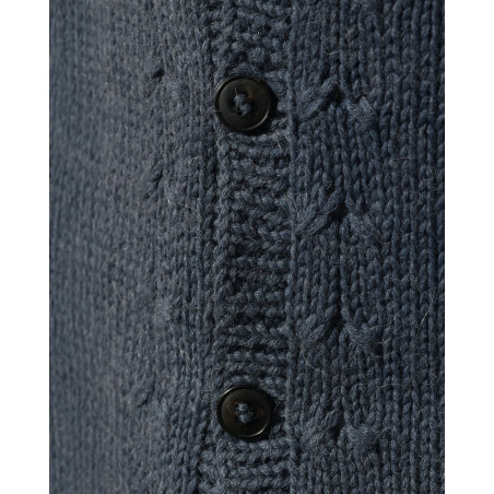 Gilet en alpaga bleu Tremblay Alvergne