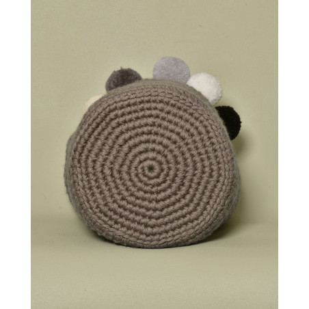Sac seau en crochet avec pompons Caterina Bertini