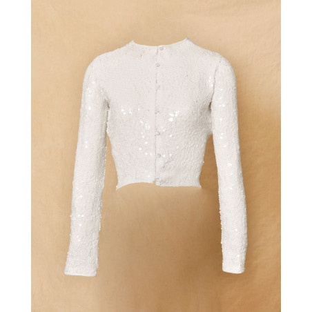 Top à sequins blancs Co.Go