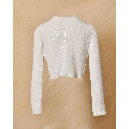 Top à sequins blancs Co.Go