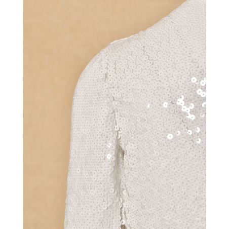 Top à sequins blancs Co.Go