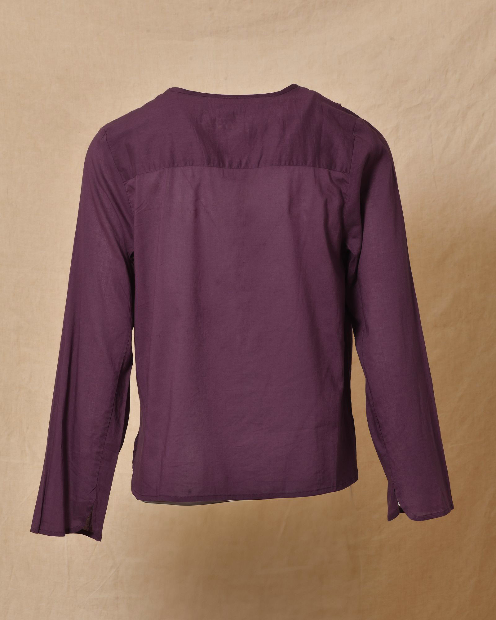 Blouse brodée boutonnée violette Diega