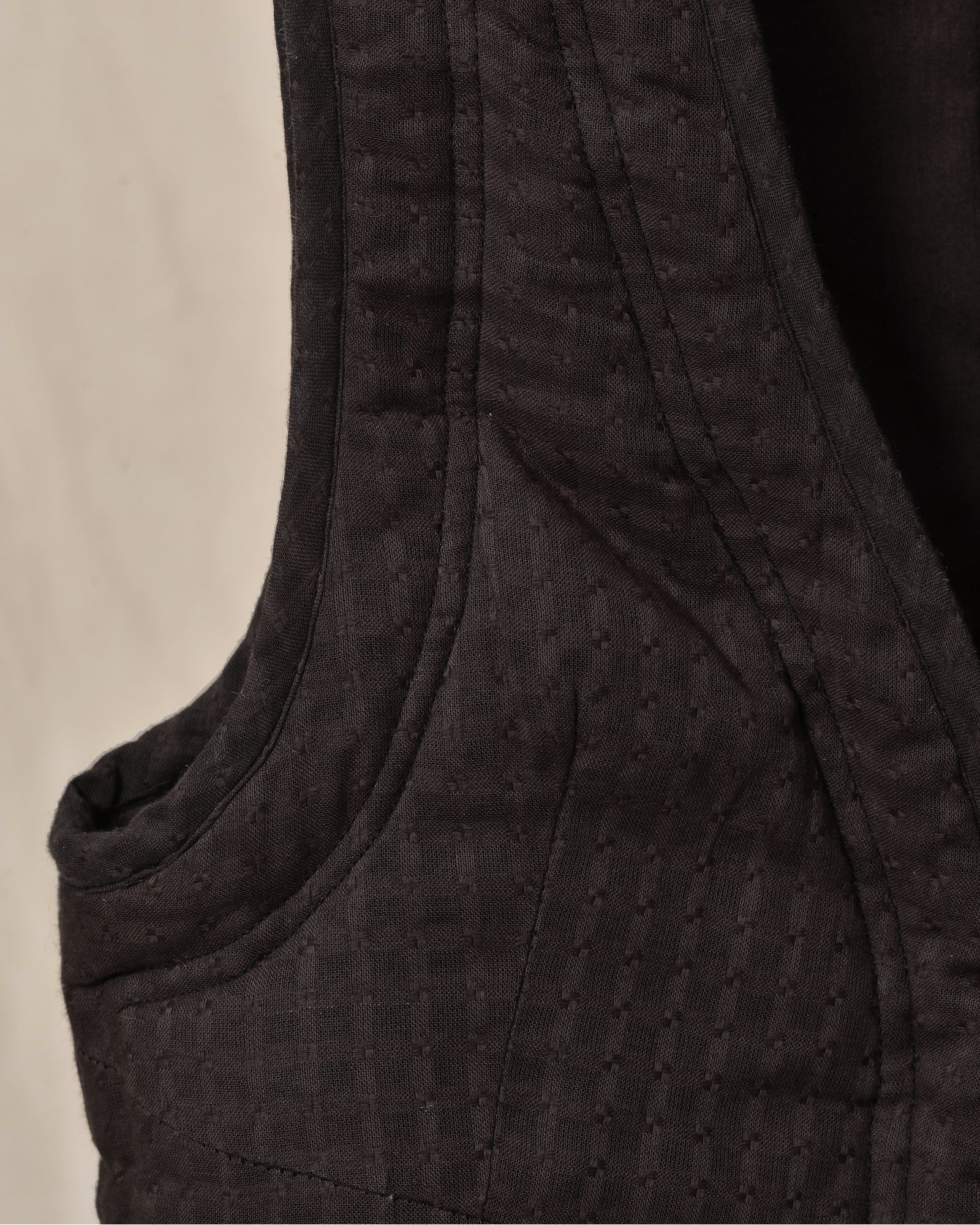 Gilet sans manches à carreaux marron Diega