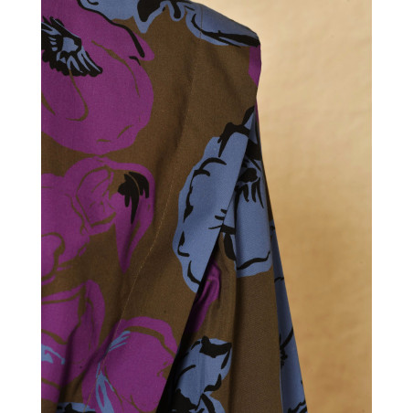 Robe midi imprimée florale et ceinturée Chloé Stora