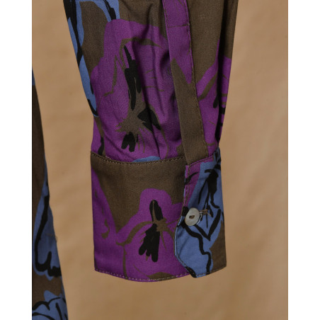 Robe midi imprimée florale et ceinturée Chloé Stora