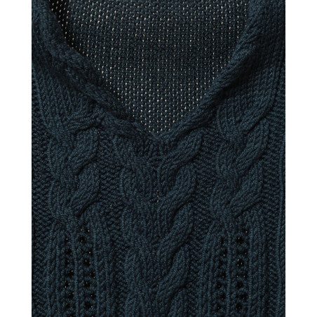 Pull en laine sans manches vert foncé Pomandère