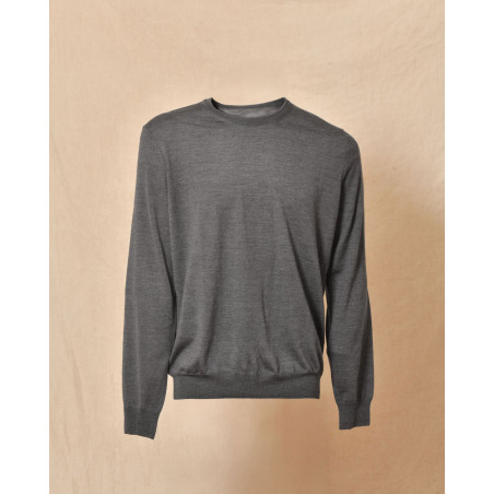 Pull en laine et soie gris Vneck