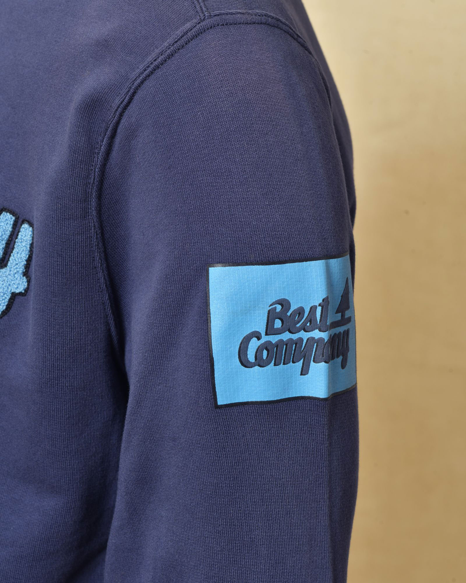 Sweat bleu à logo bouclette Best Company