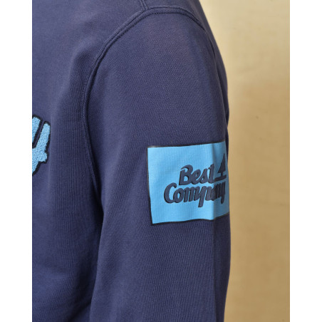 Sweat bleu à logo bouclette Best Company