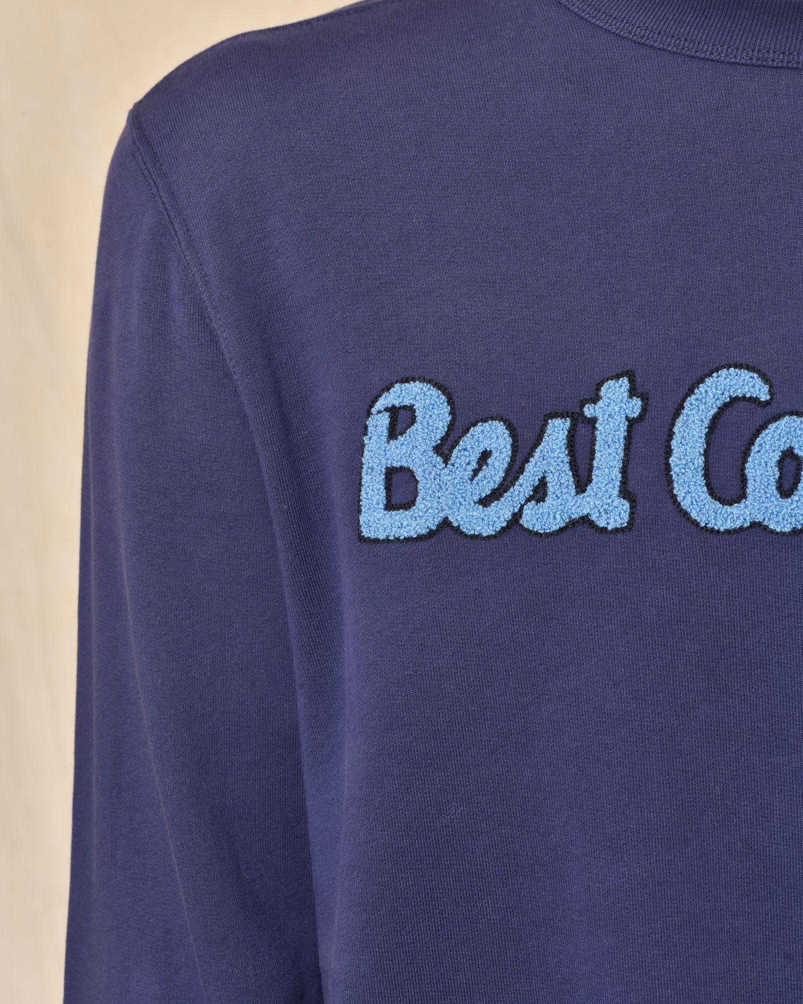 Sweat bleu à logo bouclette Best Company