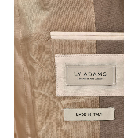 Blazer en laine taupe à boutons croisés Ly Adams