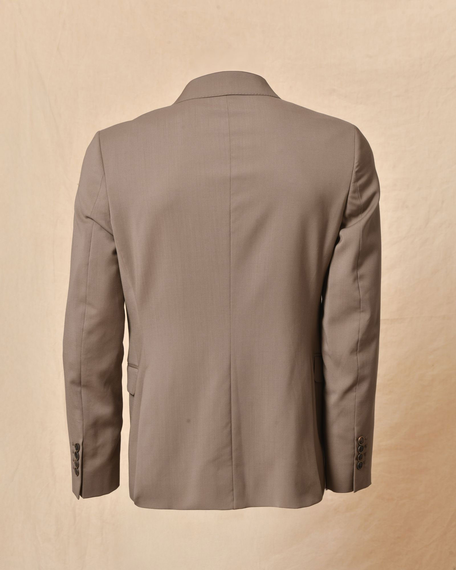 Blazer en laine taupe à boutons croisés Ly Adams