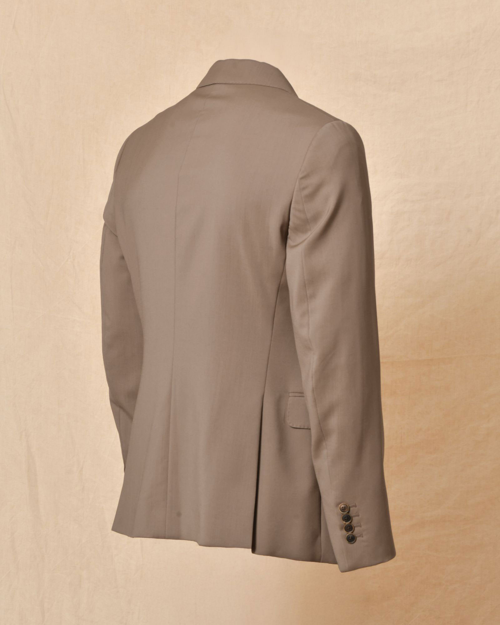 Blazer en laine taupe à boutons croisés Ly Adams