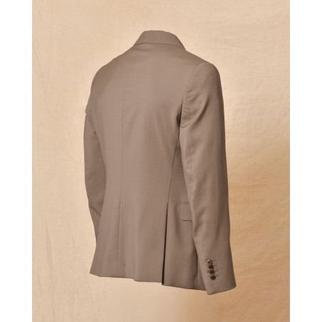 Blazer en laine taupe à boutons croisés Ly Adams