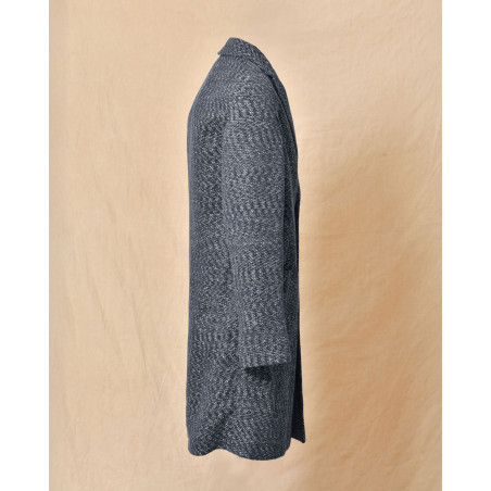 Manteau en coton bleu à motifs blancs Ly Adams