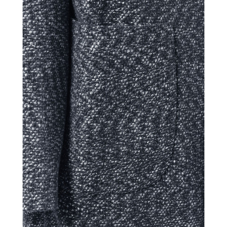 Manteau en coton bleu à motifs blancs Ly Adams