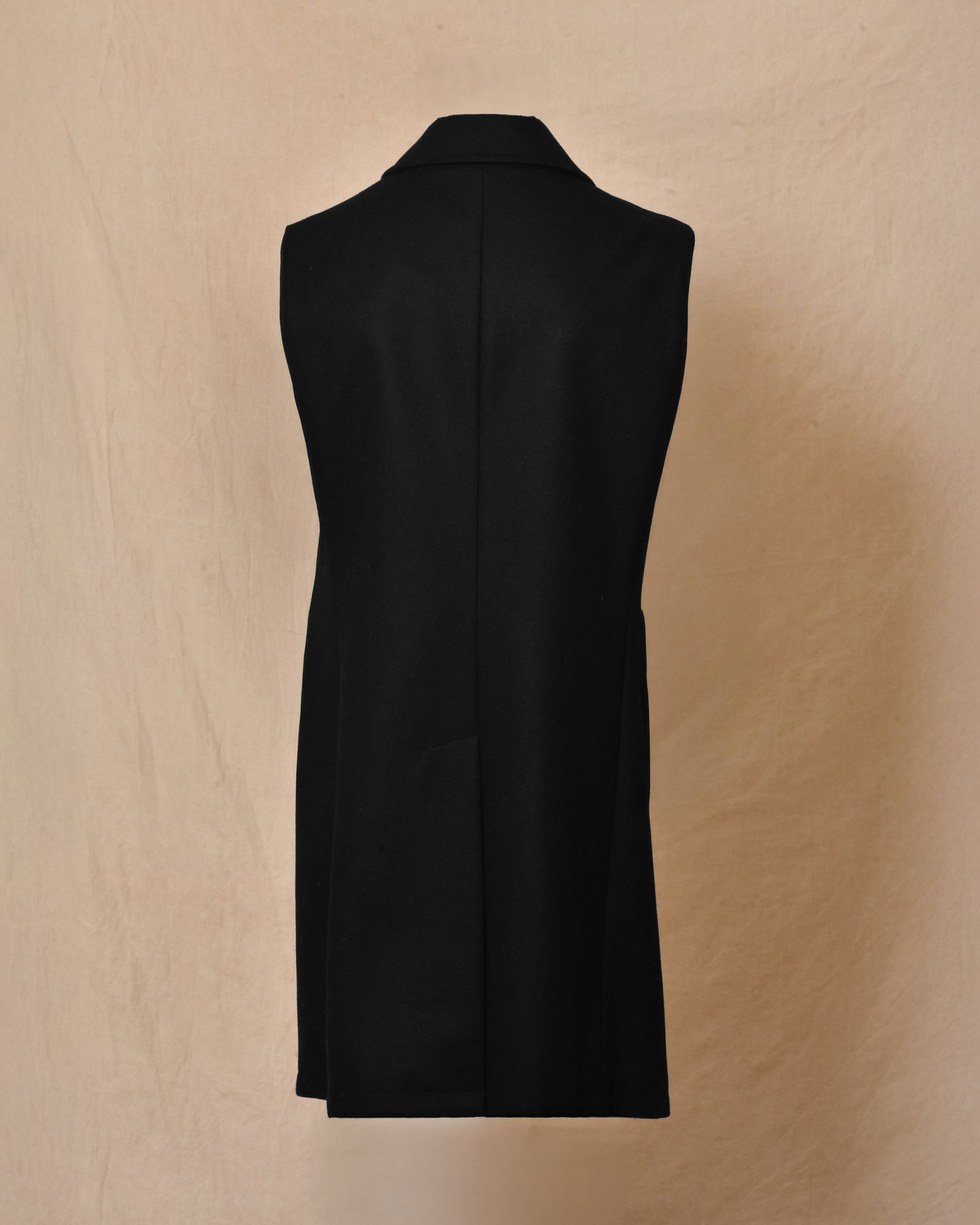 Manteau sans manches en laine noir Ly Adams