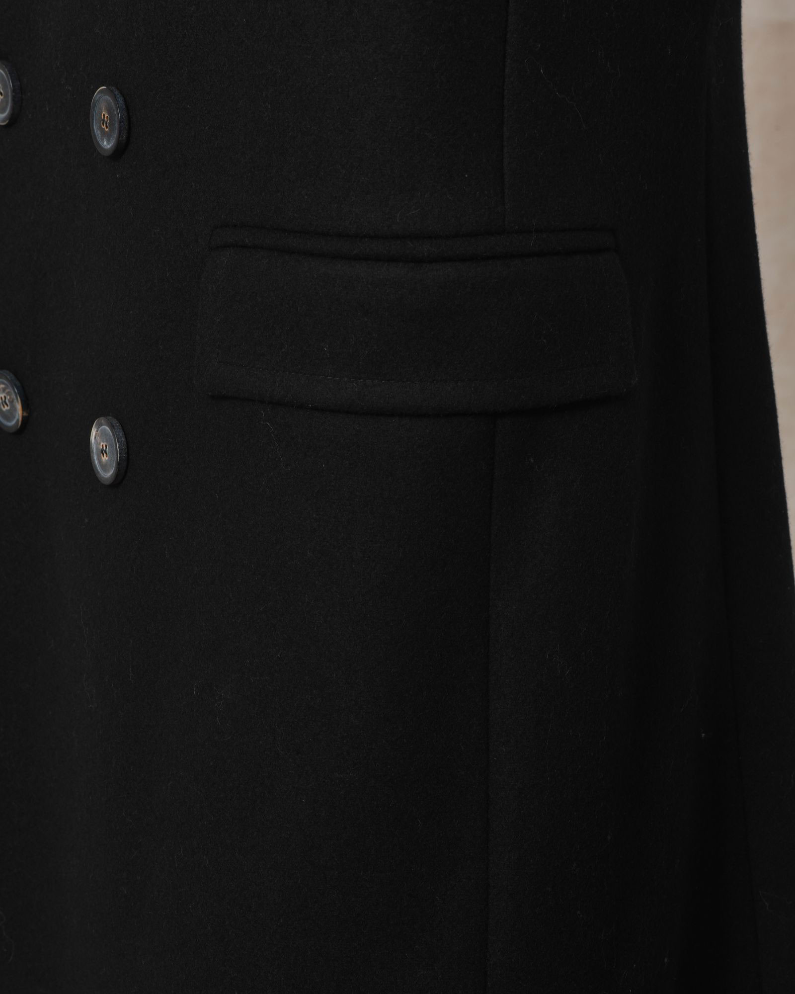 Manteau sans manches en laine noir Ly Adams