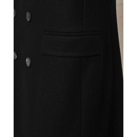 Manteau sans manches en laine noir Ly Adams