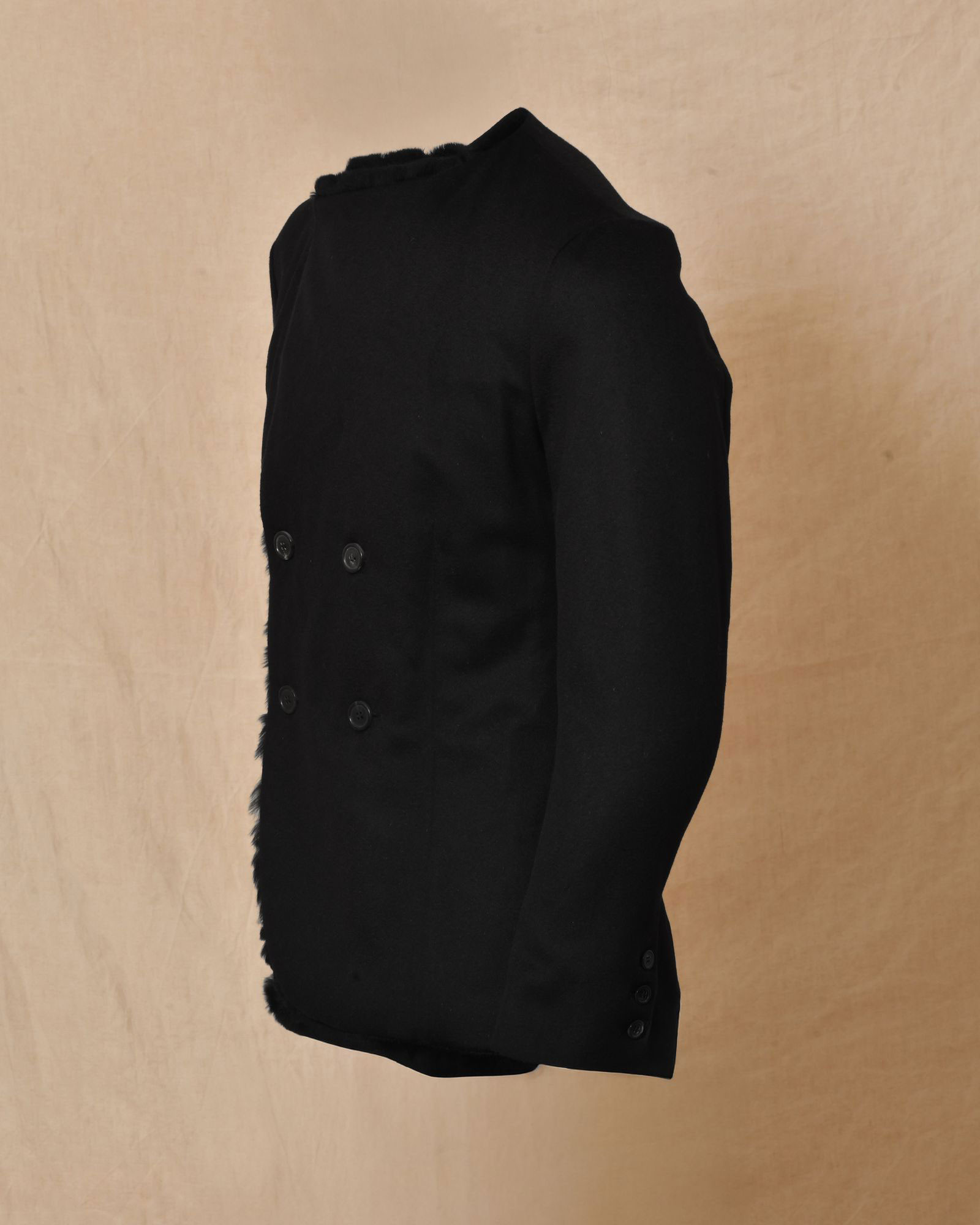 Blouson en cachemire et lapin noir Ly Adams