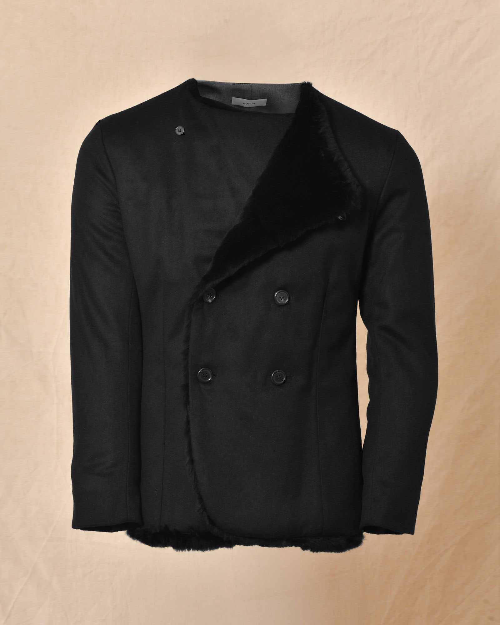 Blouson en cachemire et lapin noir Ly Adams