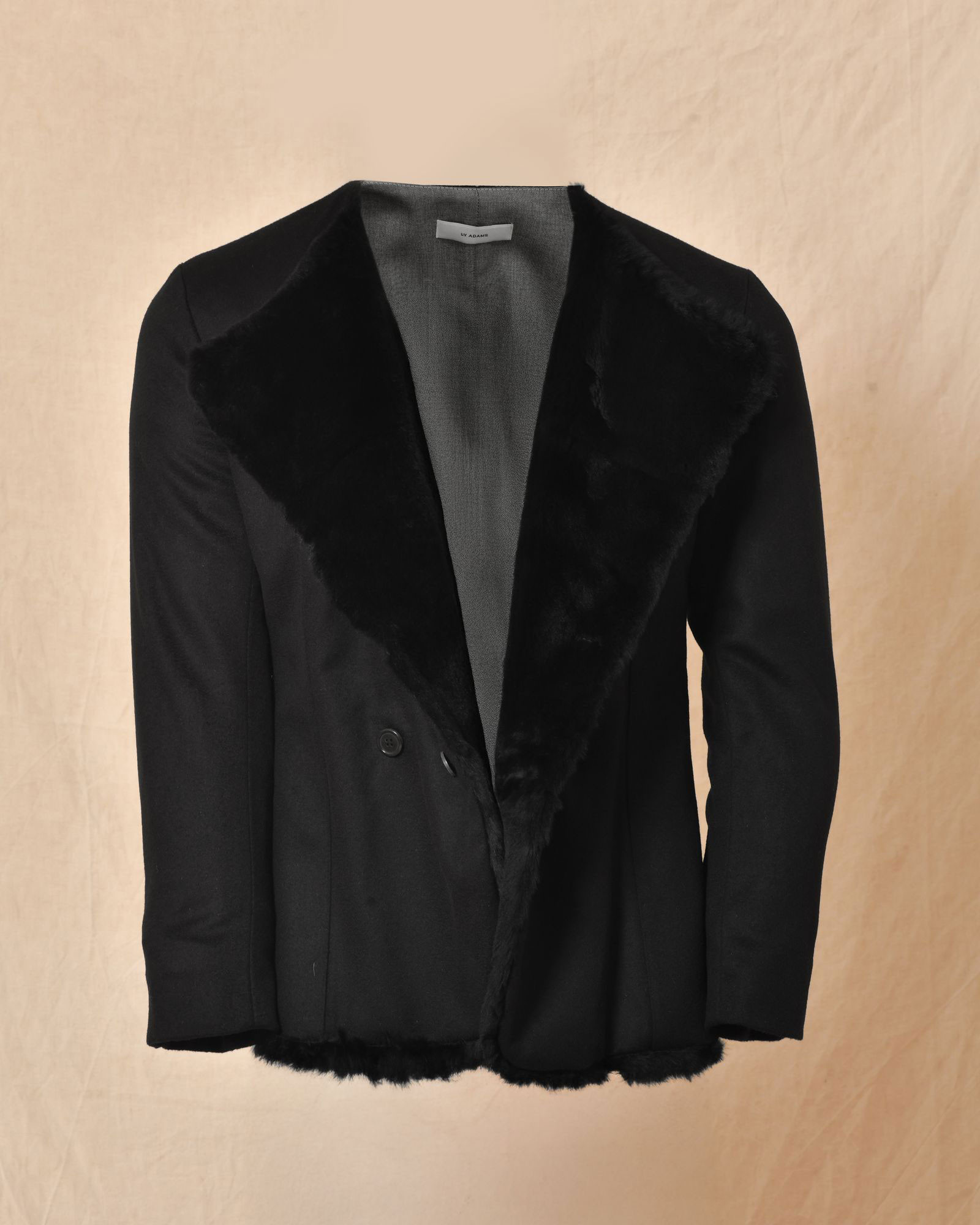 Blouson en cachemire et lapin noir Ly Adams