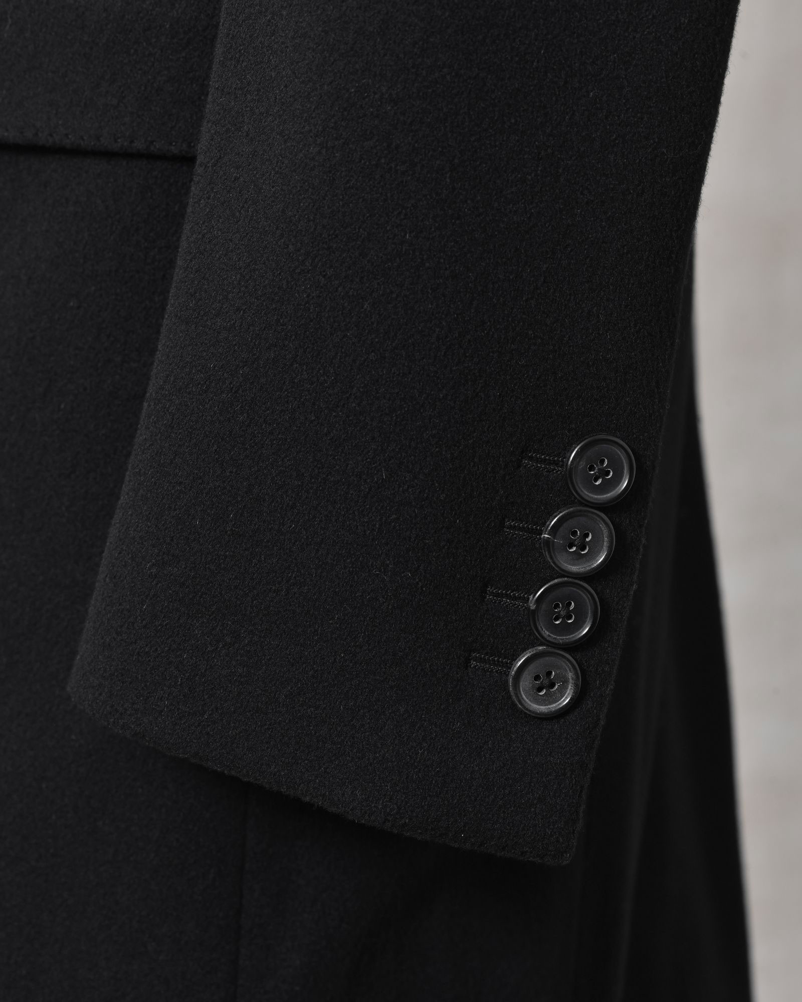 Manteau cintré en laine noir Dolce & Gabbana