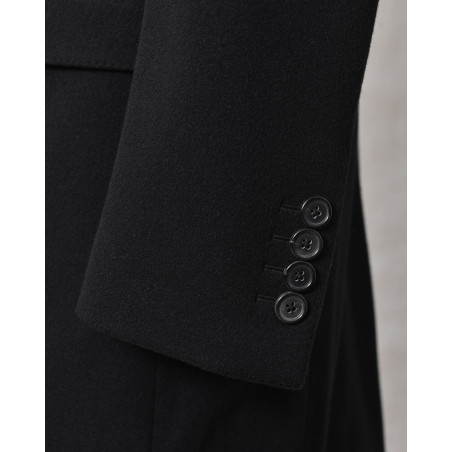 Manteau cintré en laine noir Dolce & Gabbana