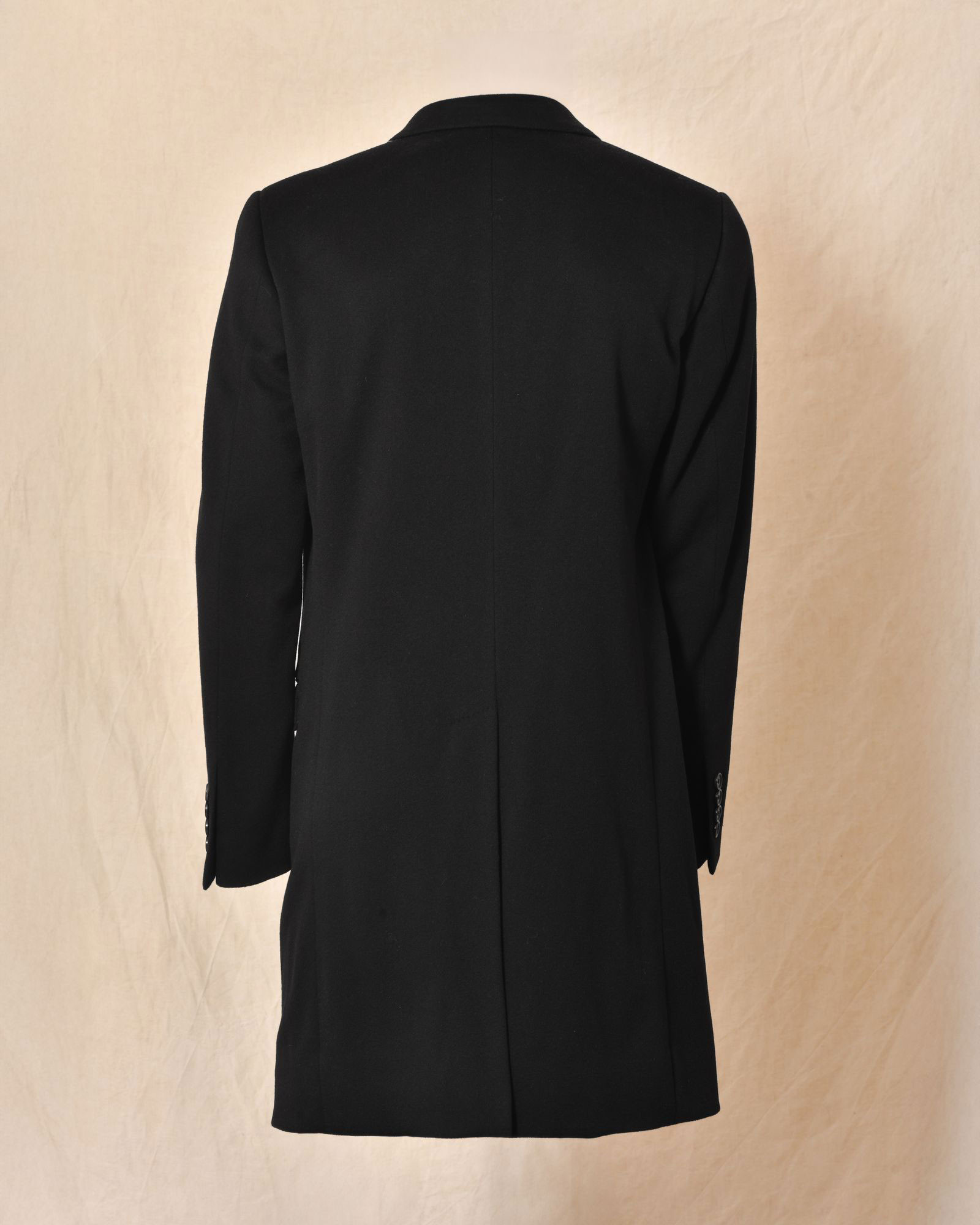 Manteau cintré en laine noir Dolce & Gabbana