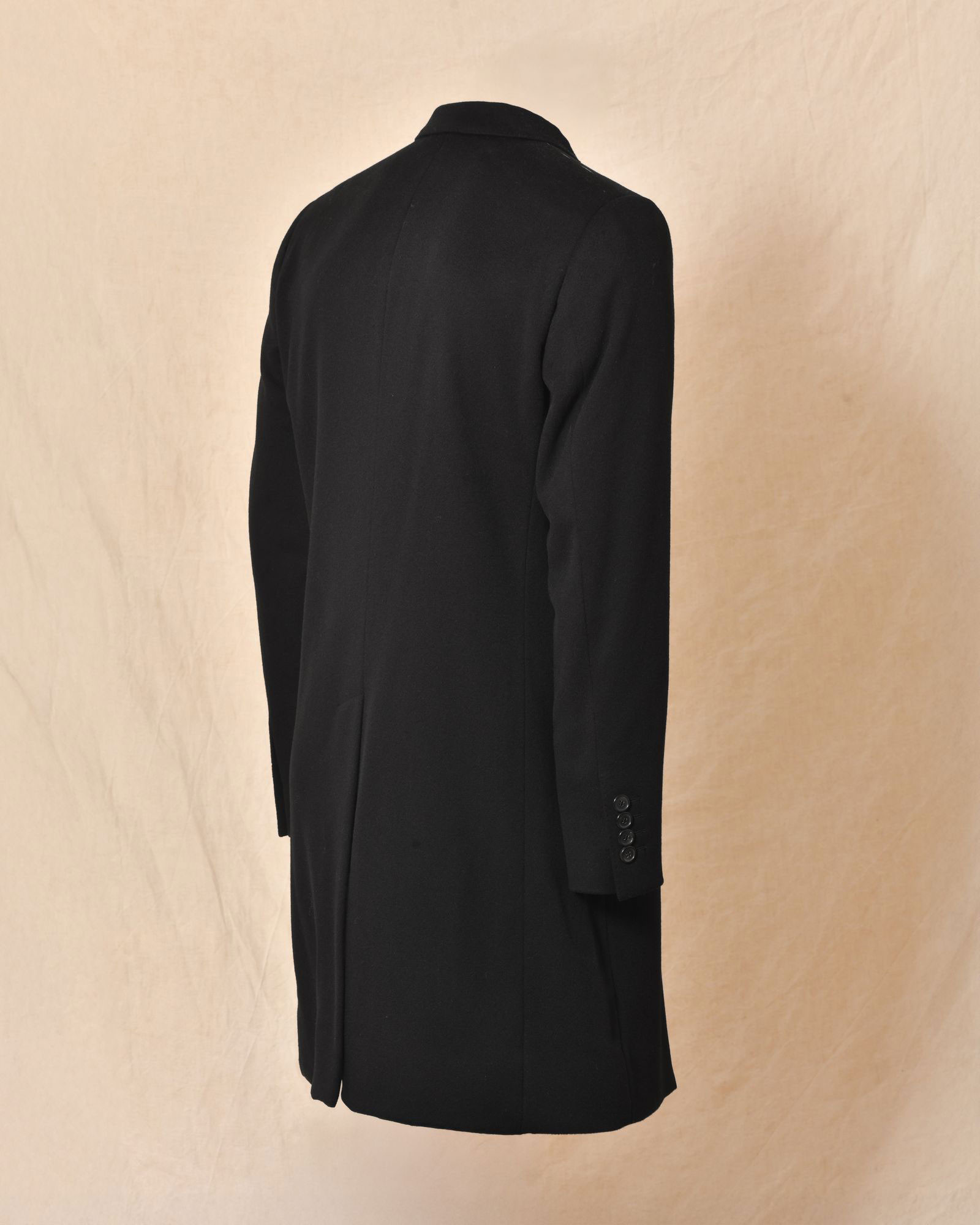 Manteau cintré en laine noir Dolce & Gabbana