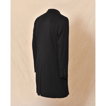 Manteau cintré en laine noir Dolce & Gabbana