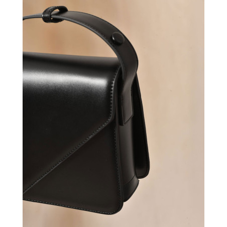 Sac en cuir lisse à rabat enveloppe Liviana Conti