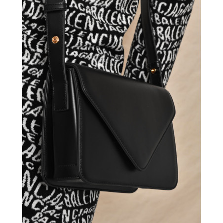 Sac en cuir lisse à rabat enveloppe Liviana Conti