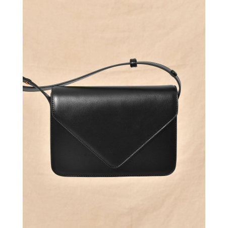 Sac en cuir lisse à rabat enveloppe Liviana Conti