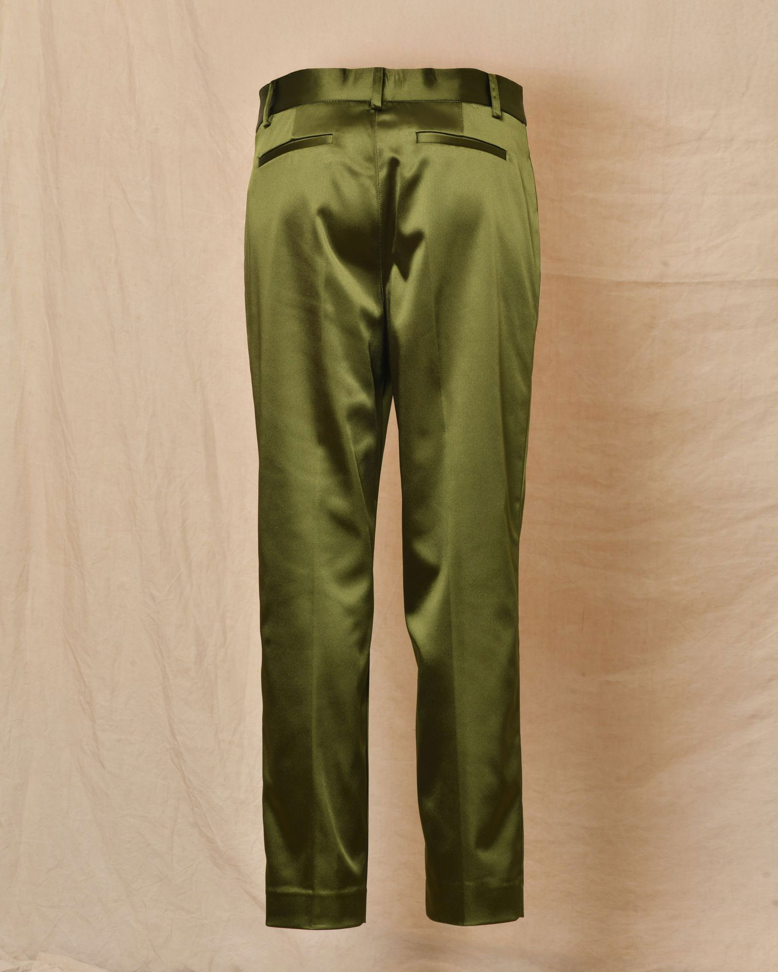 Pantalon en satin kaki P.A.R.O.S.H