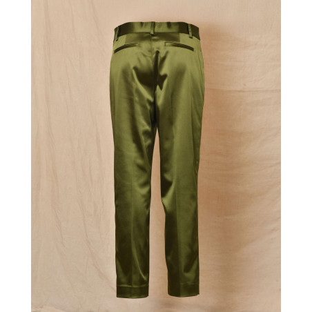 Pantalon en satin kaki P.A.R.O.S.H