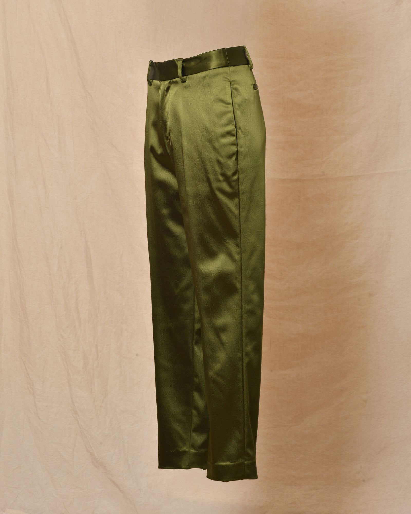 Pantalon en satin kaki P.A.R.O.S.H