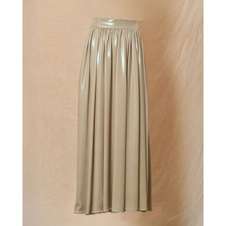 Jupe longue beige métallisée Co.Go