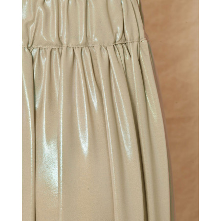 Jupe longue beige métallisée Co.Go