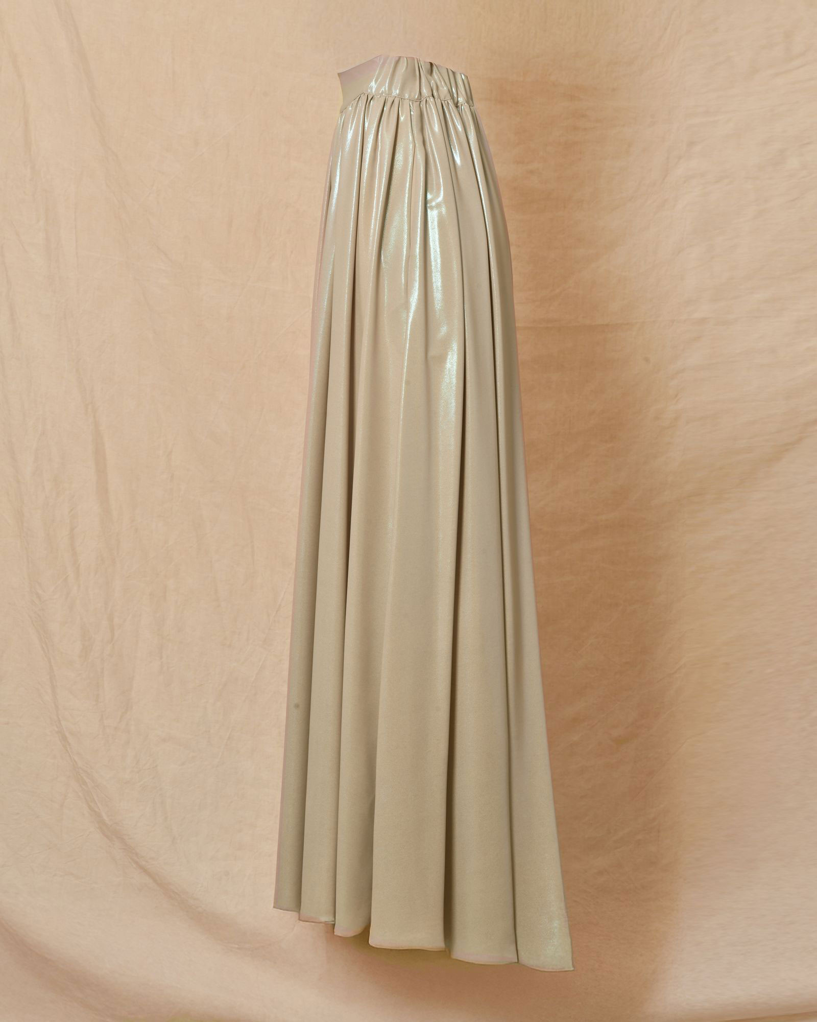 Jupe longue beige métallisée Co.Go