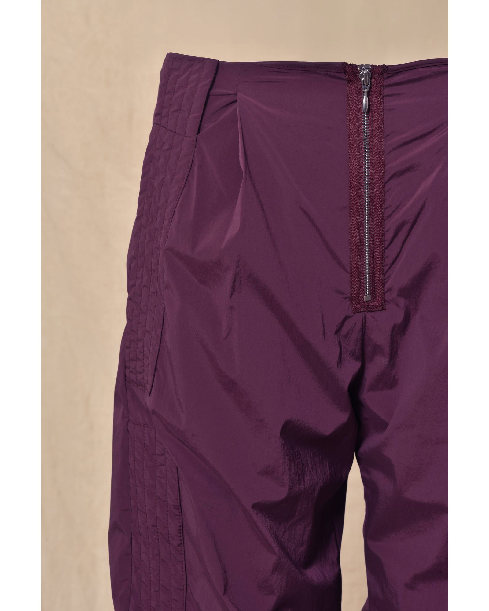 Pantalon en tissu technique violet Malloni