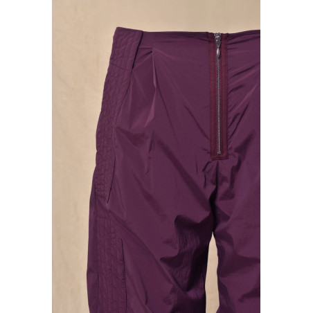 Pantalon en tissu technique violet Malloni