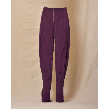 Pantalon en tissu technique violet Malloni