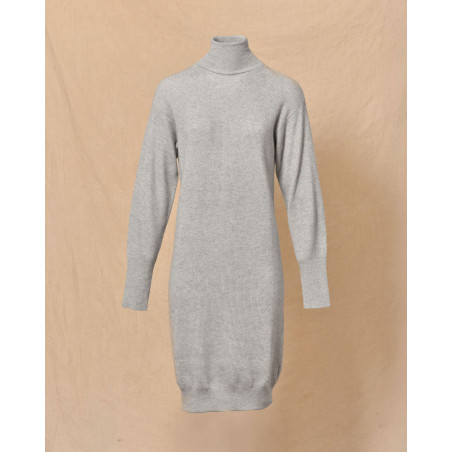 Robe en laine grise  à col roulé Lorena Antoniazzi