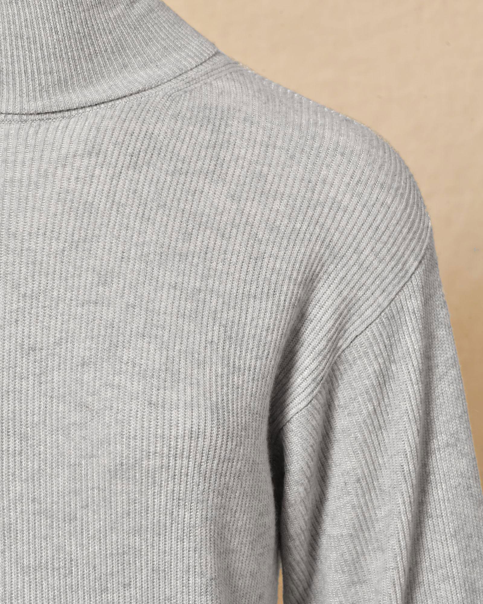 Robe en laine grise  à col roulé Lorena Antoniazzi