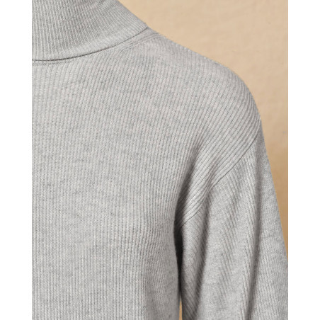 Robe en laine grise  à col roulé Lorena Antoniazzi