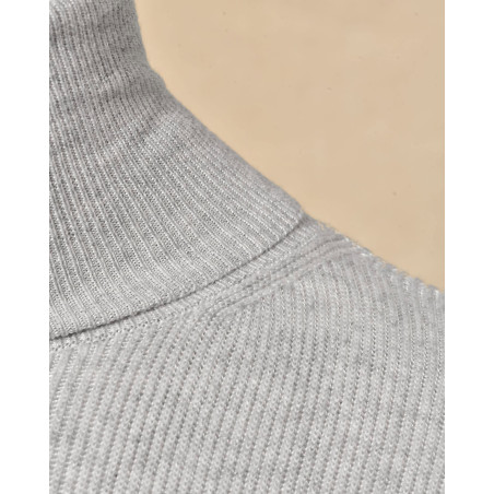 Robe en laine grise  à col roulé Lorena Antoniazzi