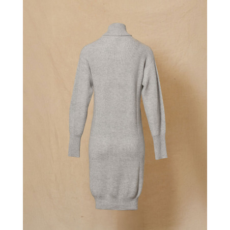 Robe en laine grise  à col roulé Lorena Antoniazzi
